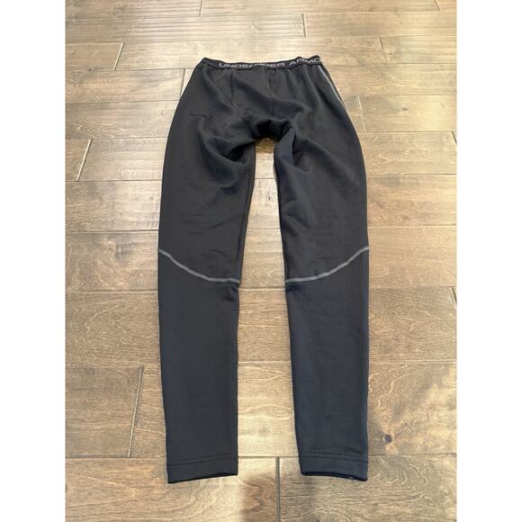 Under Armour Mens Black Fitted 3.0 Base Layer Coldgear Waffle Leggings Pants S - Picture 3 of 9